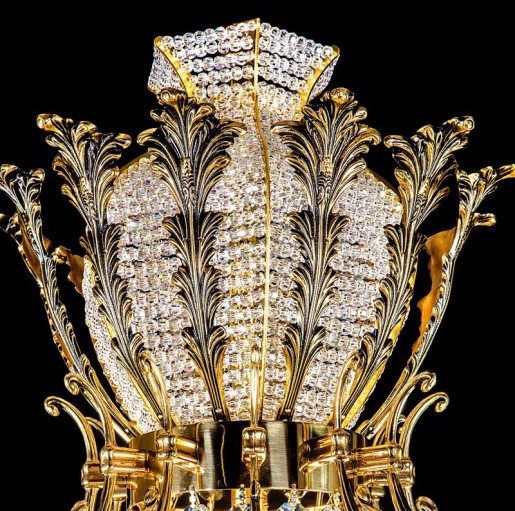 Хрустальная люстра Artglass серия Chandelier CROWN Brass Antique