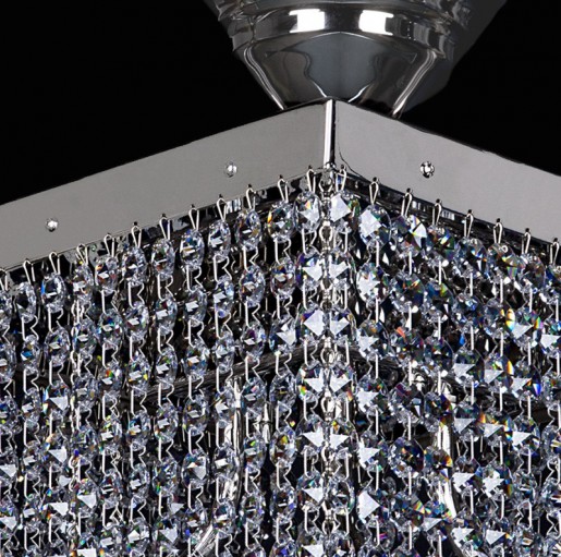 Хрустальный светильник Artglass серия LEANDRA 300x300 nickel