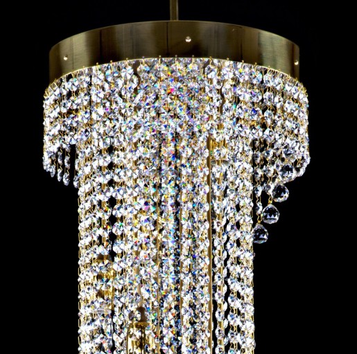 Хрустальный светильник Artglass серия SPIRAL 300x1200 balls